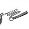 FUKR Collier + Laisse Noir - Rose